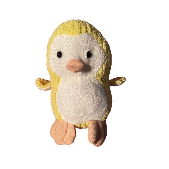 Babies “R” Us stuffed plush yellow bird/owl/penguin, rattle, plush  - Picture 1 of 4